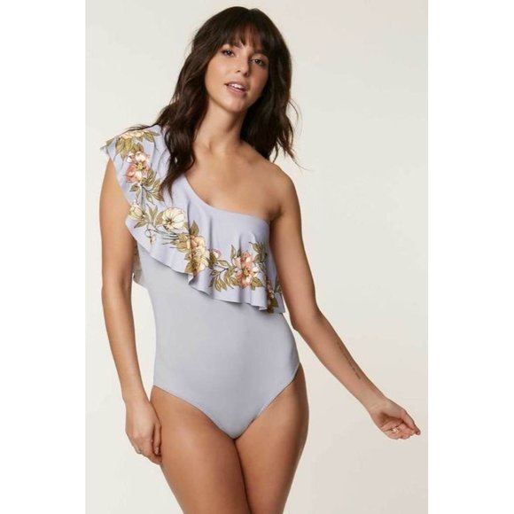 O'NEILL Swimwear ALOHA FLORAL RUFFLE ONE PIECE Swimsuit ( S ) - Picture 3 of 6